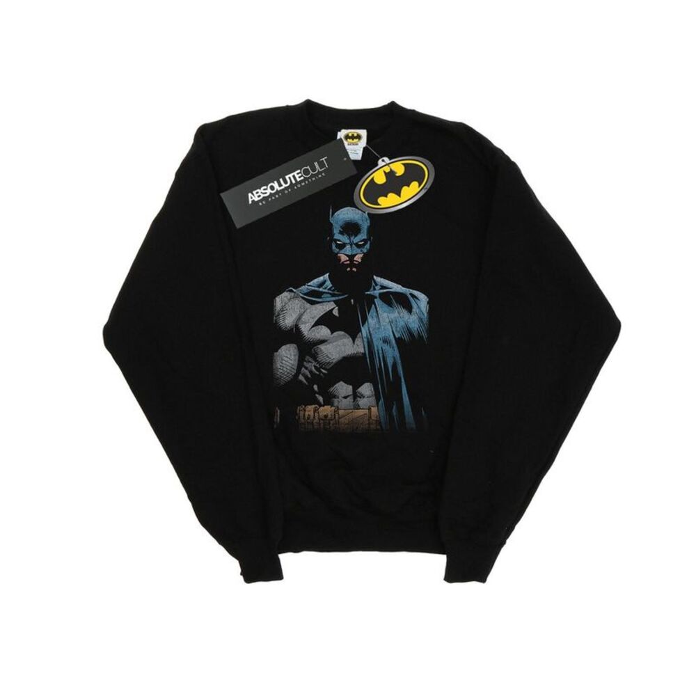 DC Comics Mens Batman Close Up Sweatshirt / Black